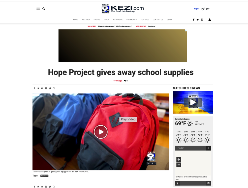 KEZI Interview - The Hope Project