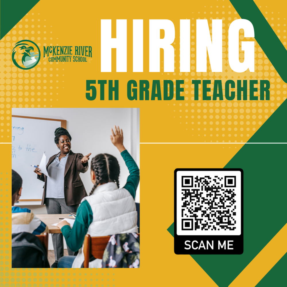 McKenzie School District is hiring a 5th Grade Teacher now! 