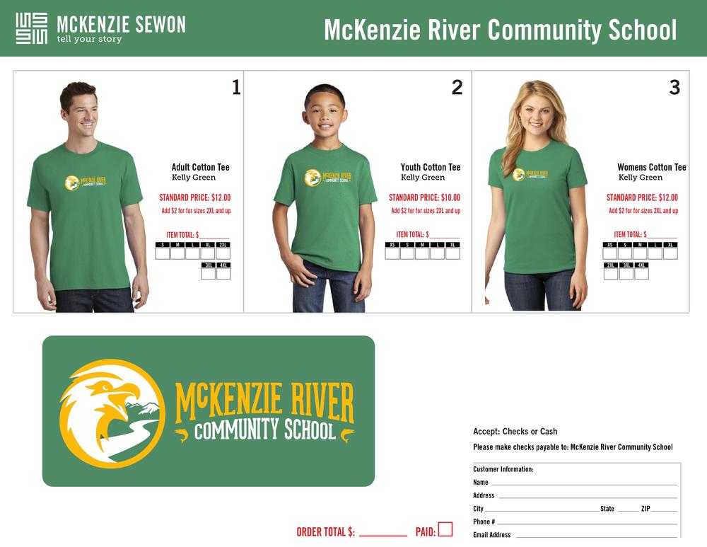 McKenzie River Community School T-Shirt Sale