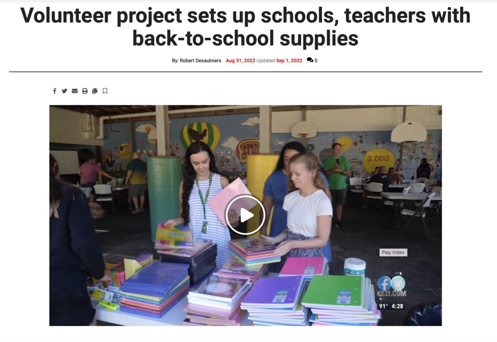 The Hope Project Donates School Supplies