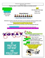 McKenzie Elementary Daily Bulletin May 31, 2019