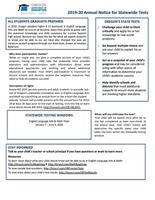 2019-20 Annual Notice for Statewide Tests