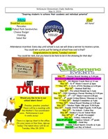 McKenzie Elementary Daily Bulletin May 9, 2019