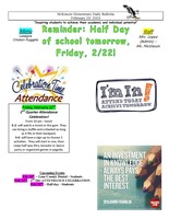 McKenzie Elementary Daily Bulletin February 20, 2019