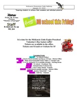 McKenzie Elementary Daily Bulletin January 22, 2019