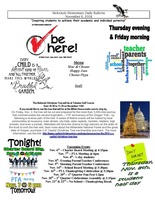McKenzie Elementary Daily Bulletin November 6, 2018
