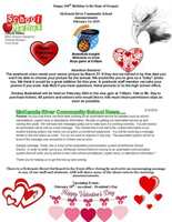 McKenzie River Community School Announcements February 14, 2019