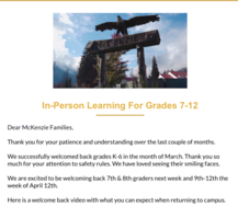 Update on 7-12th Graders