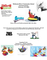 McKenzie River Community School Announcements February 25, 2020