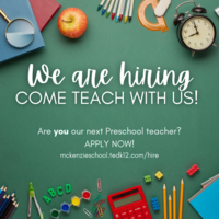 Preschool Teacher Hiring