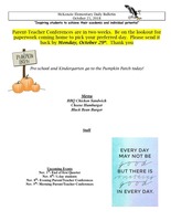 McKenzie Elementary Daily Bulletin October 25, 2018