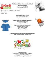 McKenzie River Community School Announcements February 10, 2020