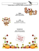 McKenzie Elementary Daily Bulletin October 16, 2018