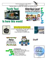 McKenzie Elementary Daily Bulletin December 2, 2018