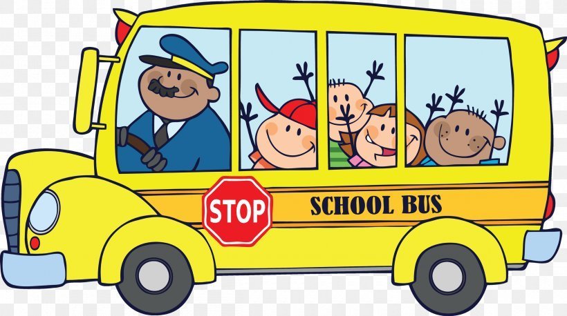 School bus with kids.