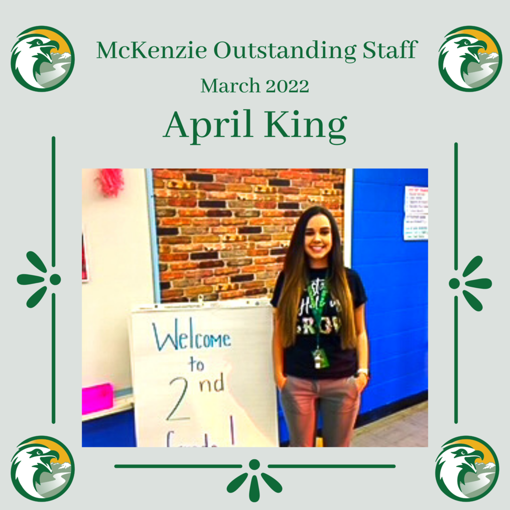 Outstanding Staff - April King