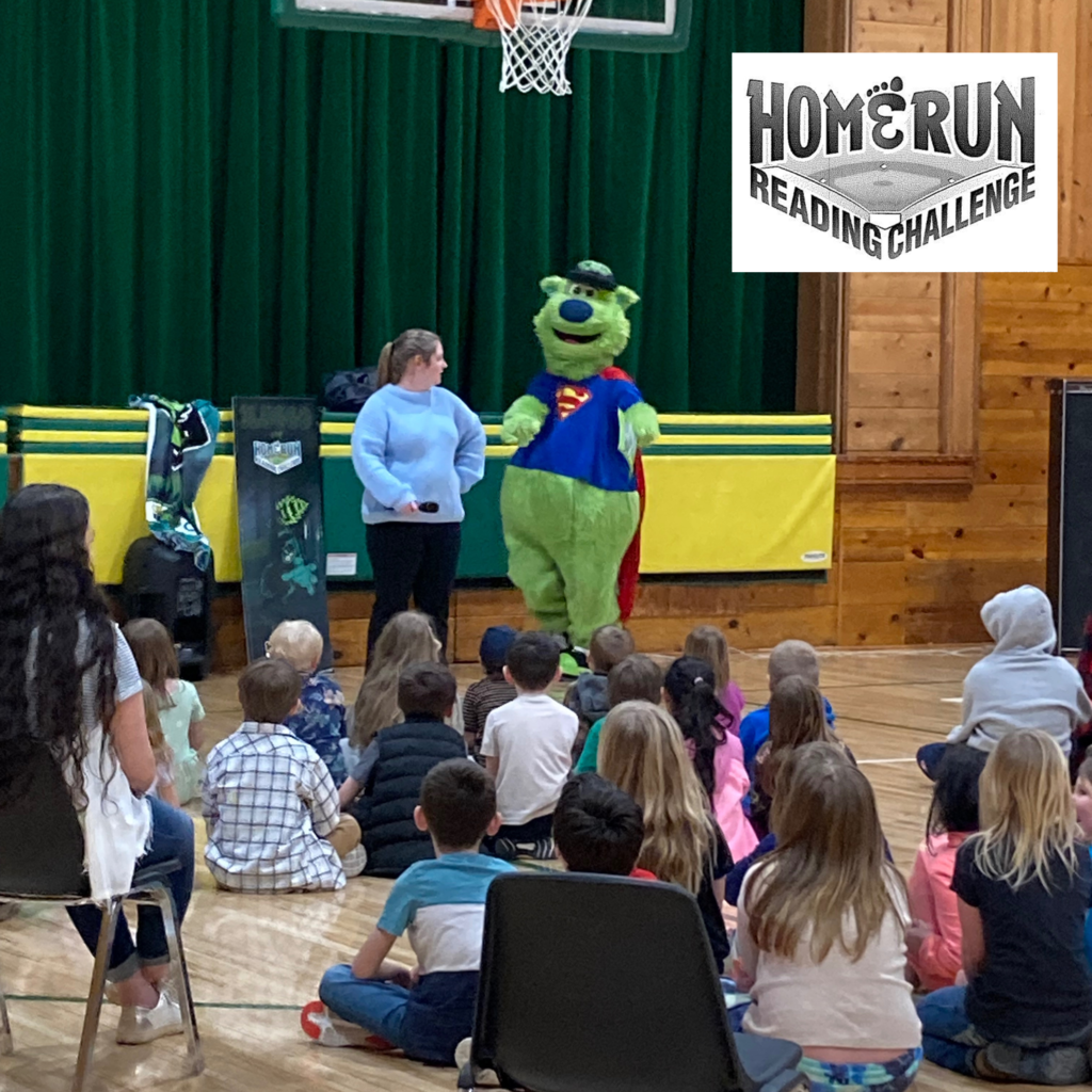 Last week we welcomed Sluggo!   We are kicking off the Home Run Reading Challenge hosted by the Eugene Emeralds. (Will tag them)  "Sluggo's Home Run Reading Challenge, presented by Kendall Auto Group and Wildish, is an incentive-based program that is completely FREE for local schools and can be adapted to any grade level.” For more info, click here: https://www.milb.com/eugene/community/read  Thank you, Sluggo, for coming out to kick-off this worthwhile challenge with our Eagles! Play ball — and read!