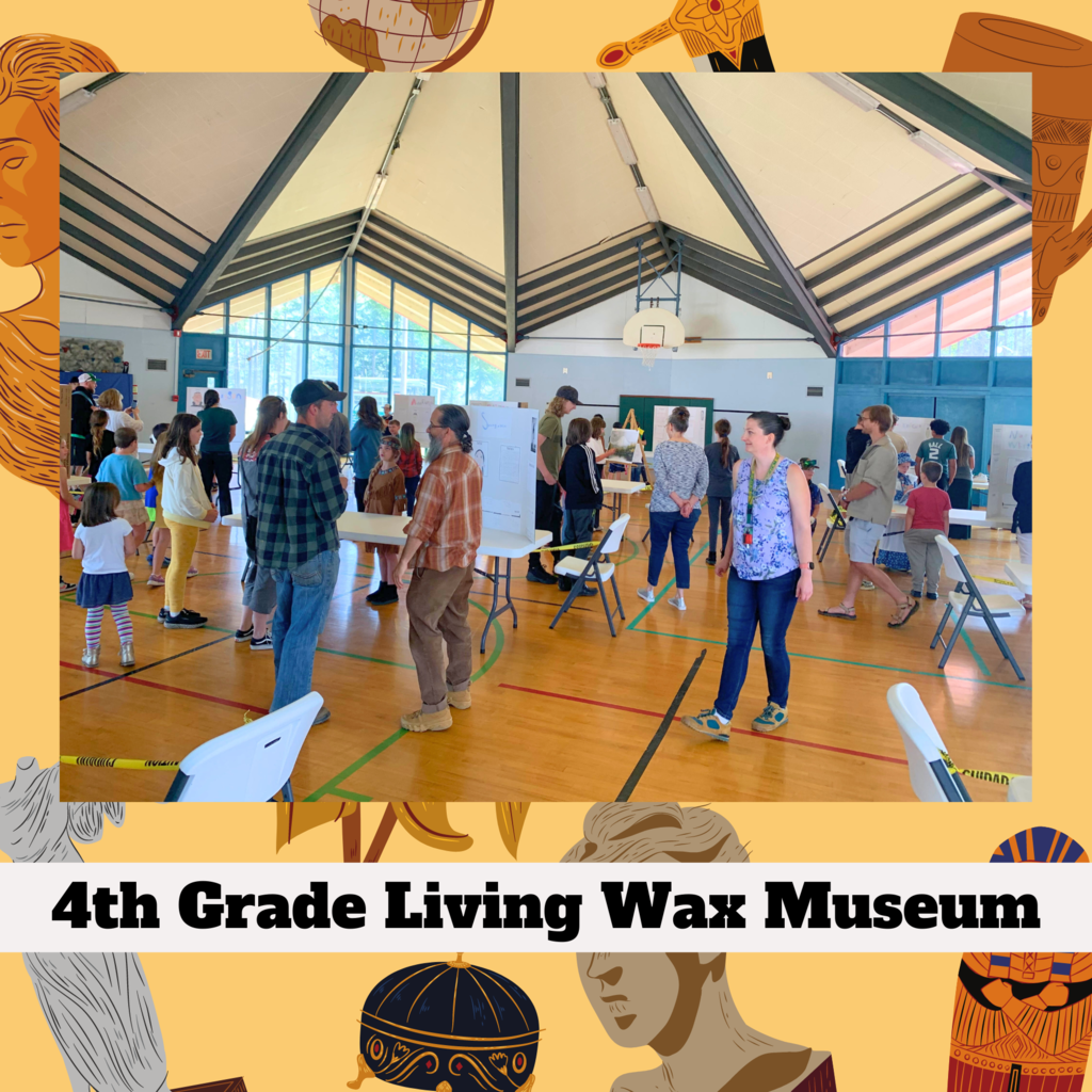 Check out the amazing Living Wax Museum exhibit that took place in our 4th-grade class!   Each student picked a famous person to research and presented their work in an exhibit that functioned as a "wax museum." Visitors could listen to a short biography by pressing a button at each table.   The students did an incredible job, and Mrs. Harshbarger is thrilled to showcase their hard work. Go Eagles!