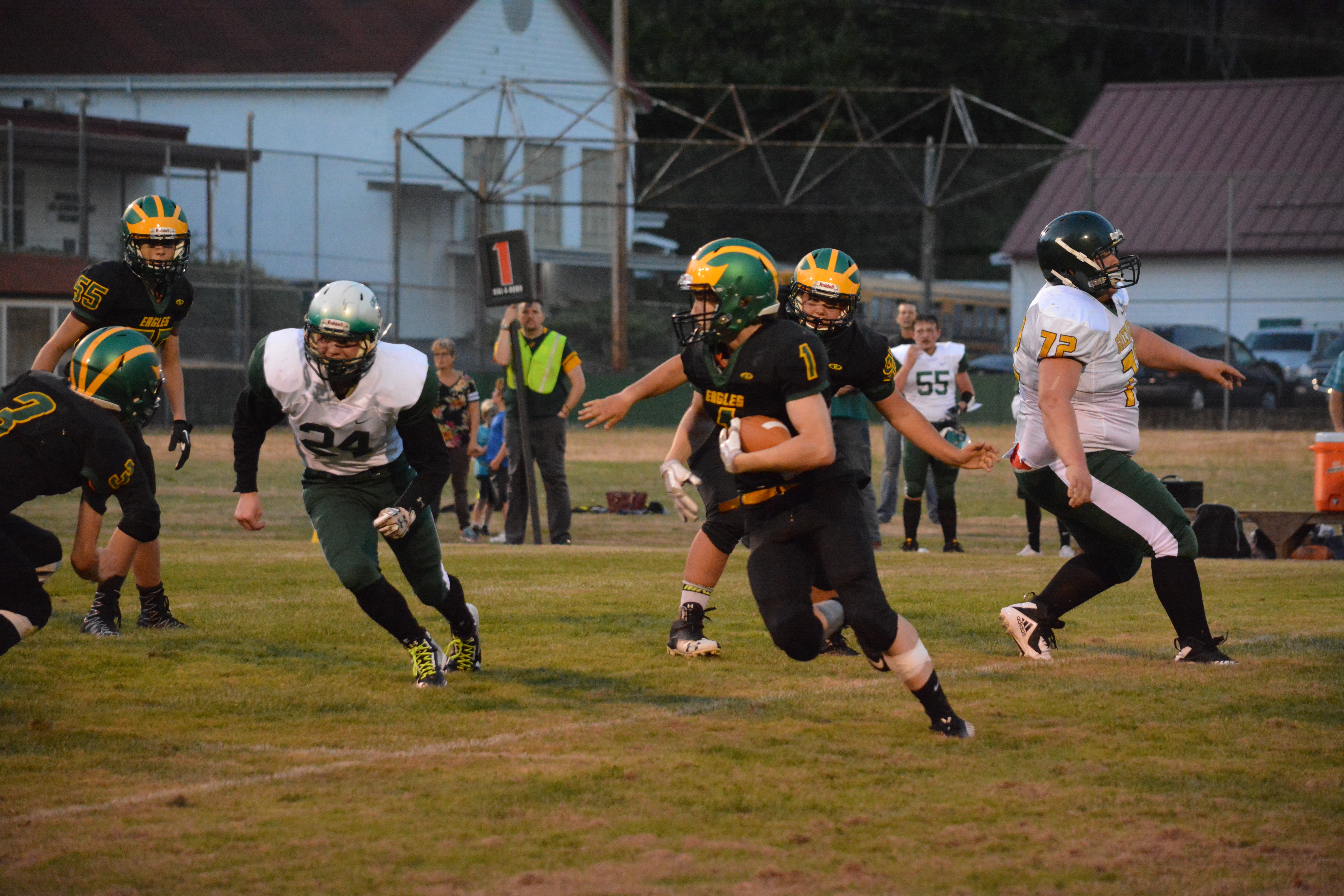 Players playing football